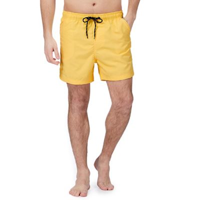 Big and tall yellow basic swim shorts